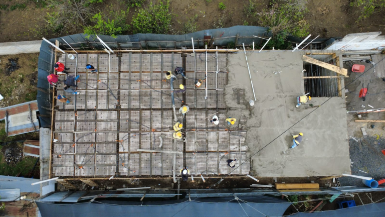 Drone shot of the capital expansion project